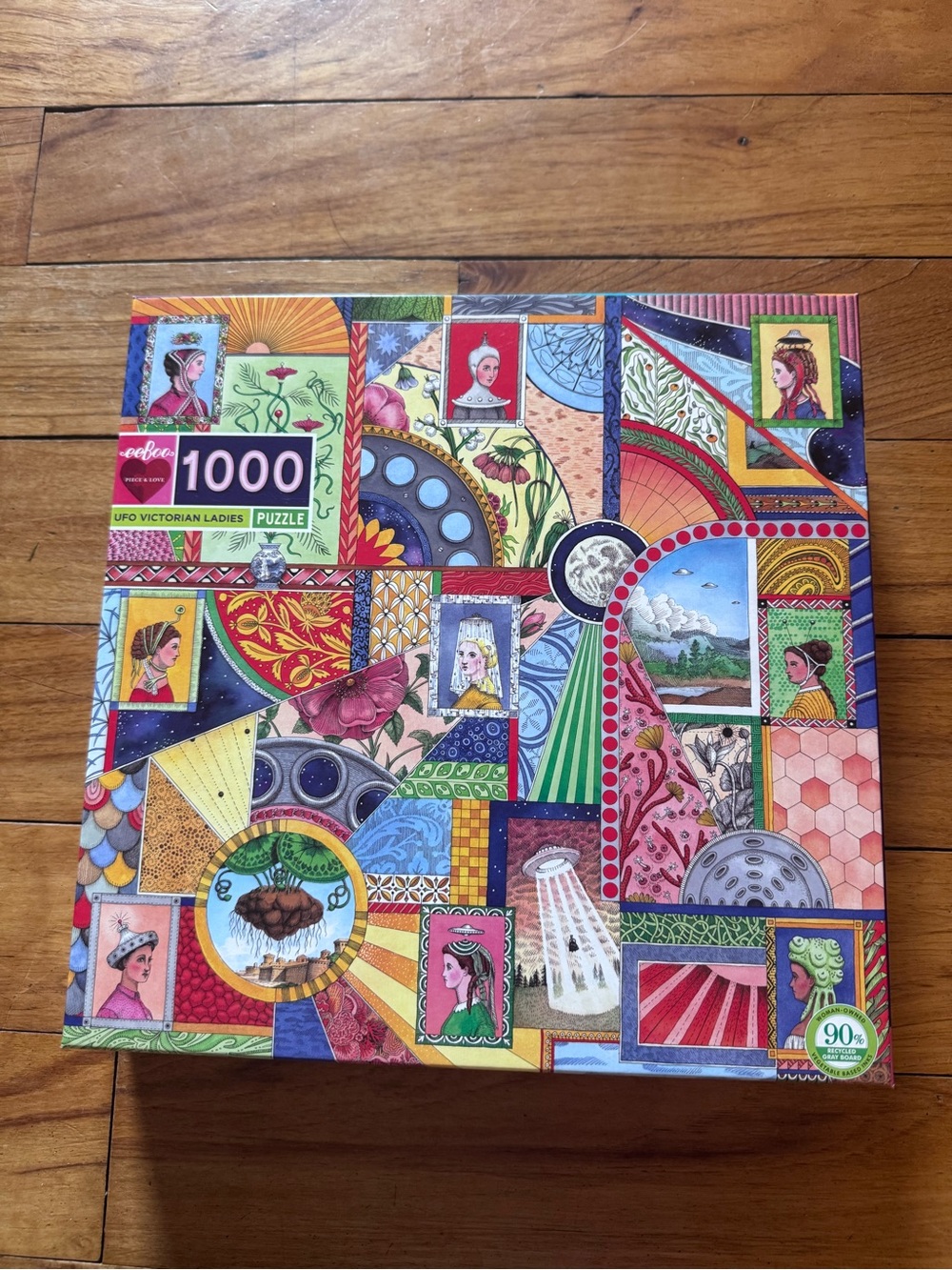 Eeboo UFO Victorian ladies 1000-Piece Colorful Collage Puzzle